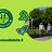 Text 'Otaniemi on a sustainable path' and image of two people walking on campus.
