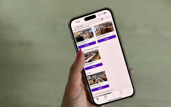 Aalto Space mockup ravintolatarjonnasta