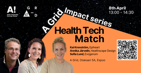 Promotional image for the next A Grid Impact Series event focused on Health Tech Match