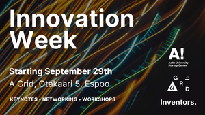 Promotional image for Innovation Week - Aalto Startup Center