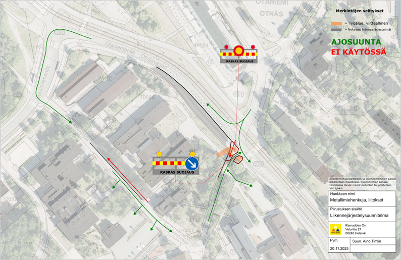 Lämpömiehenkuja liikennejärjestelyt